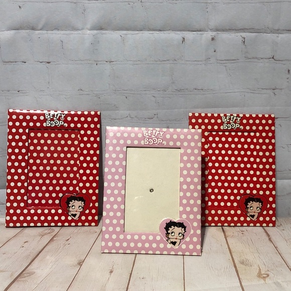 Betty Boop 4x6 Inch Polka Dot Photo Frame Pattern 2004 set of 3 - Picture 1 of 16